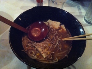 Eating Ramen with chopsticks is an ancient japanese art I'm sure - they're so slippery!